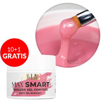 10 + 1 gratuit Gel de construction épais AlleLac Max Smart Builder Gel Control Deep Rose 45 g