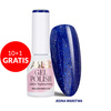 10 + 1 gratis LED/UV-Hybridlack „Gel Polish Blues BL6 Glitter“ von AlleLac, HEMA/Di-HEMA-frei, 6 g