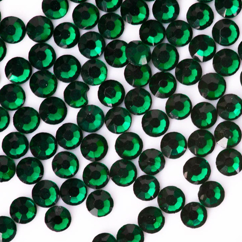 Strass per unghie in vetro SS5 Emerald, circa 50 pezzi.