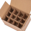 Caja de cartón protectora con estructura de rejilla para 12 frascos de cosméticos, de color marrón
