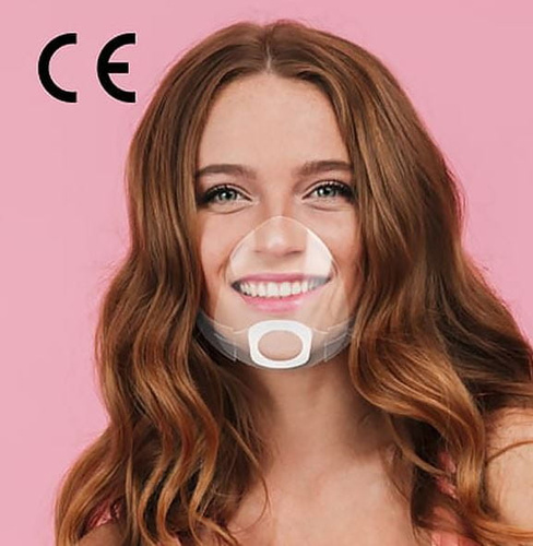 Przyłbica mini osłonka kosmetyczna na usta i nos Mouth Shield przezroczysta maseczka nieparująca 5 sztuk S/M