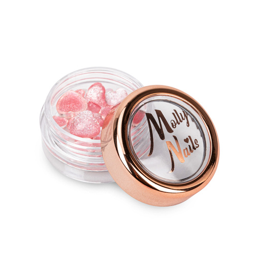 3D-прикраси для нігтів у формі сердечок Molly Nails № 3, 40 шт.