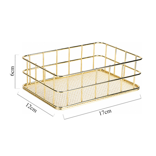 Organizer metallico a cestino dorato n. 2