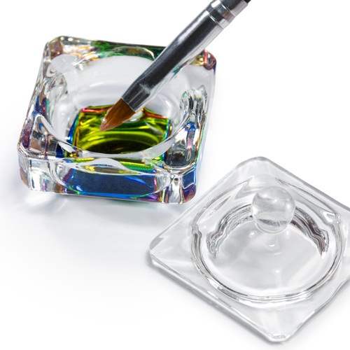 Glass jar with lid for liquid, henna cleaner No. 3