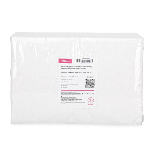 Ręcznik fryzjerski jednorazowy z włókniny perforowanej SOFT 70x50cm 100szt
