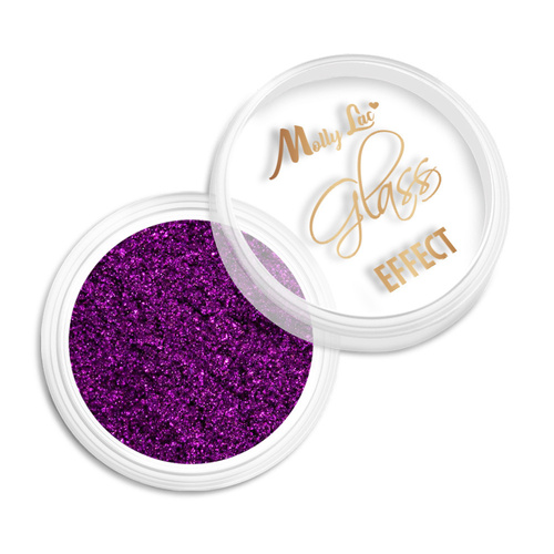 Pyłek lustrzany efekt do zdobień paznokci MollyLac Glass Effect Purple Nr 7