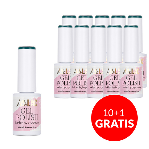 10+1gratis Lakier hybrydowy LED/UV Gel Polish Greens G4 Bottle AlleLac HEMA/Di-HEMA Free 6g