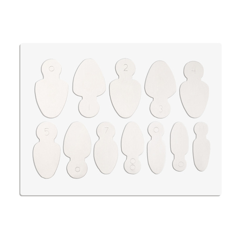 Combo system dual form silicone molds for French manicure MollyLac oval short 12 pcs