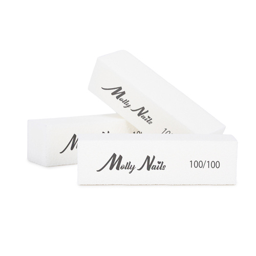 MollyLac 100/100 Premium white polishing block, 1 piece