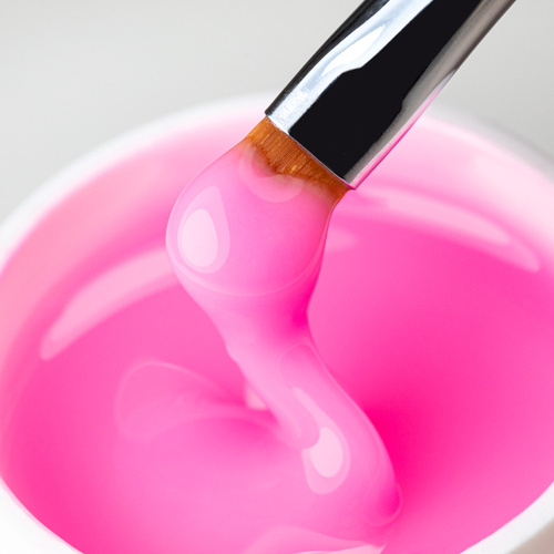 Gel de construcción autonivelante duro de densidad media Molly Nails Coffee Blush, sin HEMA ni Di-HEMA, 50 g