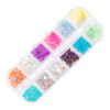 Коробка з прикрасами — камінчиками Molly Nails, різні кольори, 1000 штук