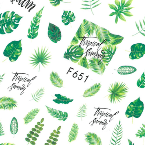 Autocollants pour ongles : feuilles fines autocollantes F651