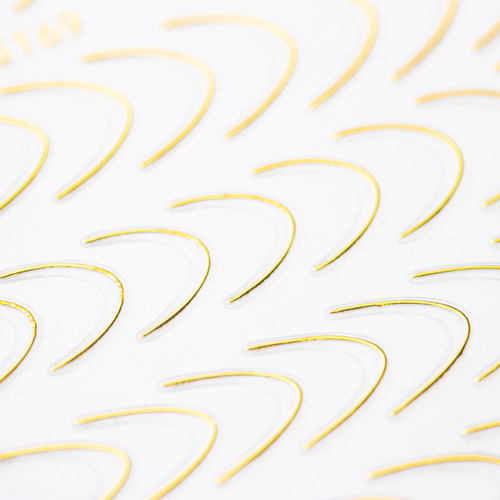 Selbstklebende Nagelsticker / French / Französische Smile-Linie, 48 Stück, goldfarben, STZ-CS169 MollyNails