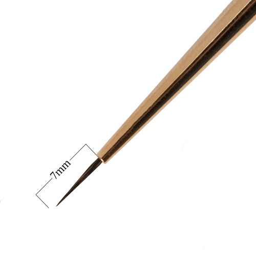 Micropainting brush for decorating, 1 black, bristle length 7 mm, Laskovska Brushes