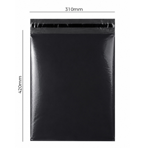 Sachets d'expédition 310 x 420 mm, noirs, 50 pièces