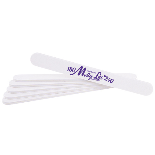 Lime à ongles Sécurité Pack MollyLac simple blanc grain 180/240 CU-12 Haute qualité