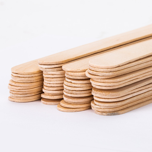 Spatules ORL en bois à usage unique pour la cire d'épilation AlleMed, 100 pièces