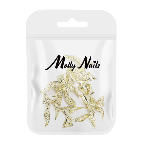Ozdoby do paznokci kokardki 3D Molly Nails Nr 2 10 szt