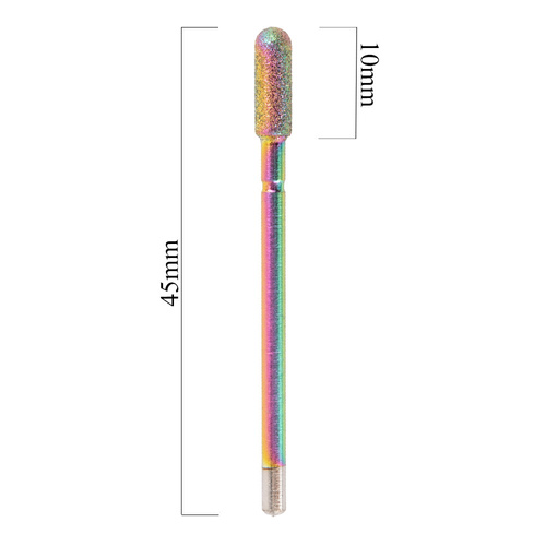 Fraise diamantée Unicorn arc-en-ciel cylindrique arrondie n° 11