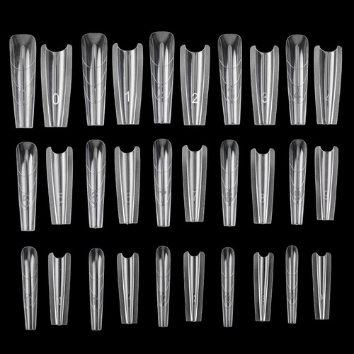 Moules doubles pour la pose d'ongles « Sandwich Dual Forms » - coffret W555 Molly Nails, 240 pièces