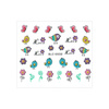 Naklejki do paznokci 3D samoprzylepne brokatowe wielkanocne  BLE 1055D