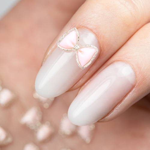 Décorations pour ongles : nœuds 3D rose et or, 20 pièces