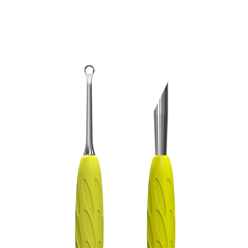 Gummy manicure hoof file with silicone handle Staleks Uniq 11 TYPE 2 slanted hoof file and ring