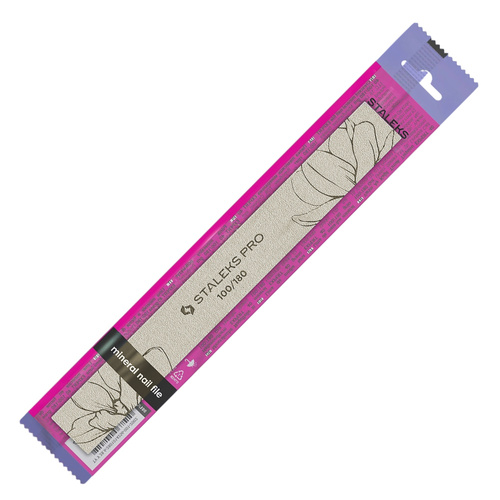 Straight mineral nail file 180/240 Staleks Pro Expert 20 25 pcs