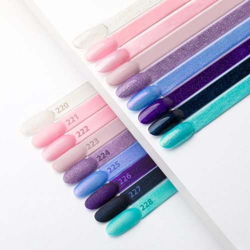 5+1 gratis Molly Nails Hybridlack „Winter Crystalize Forever Young“, HEMA/Di-HEMA-frei, 8 g, Nr. 225