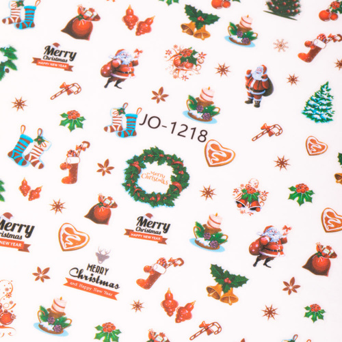 Weihnachtliche selbstklebende Nagelsticker JO-1218