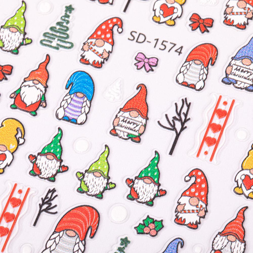 Autocollants pour ongles 5D de Noël SD-1574