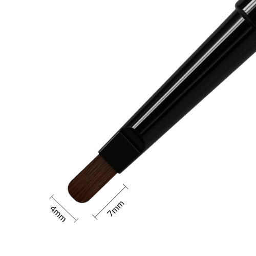 Staleks PRO Expert Double-Sided Gel Brush: 7mm Oval and 10mm Square, Black 