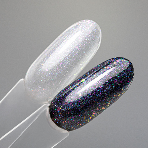 Top z efektem biżuteryjnym różowo-fioletowymi drobinkami Wild Sparkle Top no wipe AlleLac x Rosie Beauty 6g