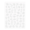 Adhesivos para uñas finos y autoadhesivos con motivos florales SO-281, blancos