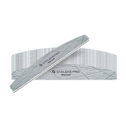 Mineral-Nagelfeile, Bootsform, Halbmond, 180/240, Staleks SMART 40, 25 Stück