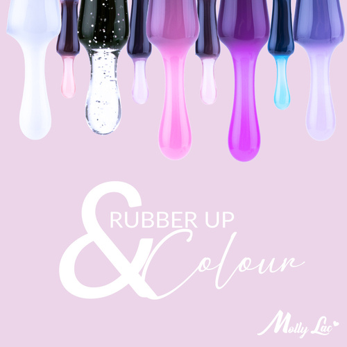 Baza kauczukowa Rubber Base 2w1 Up&Colour MollyLac Light Purple HEMA/Di-HEMA Free 10g nr 4