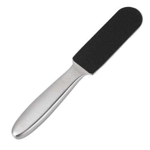 Pedicure-Raspel mit 10 austauschbaren Aufsätzen, 21,5 cm, aus Metall, silberfarben