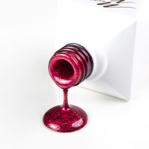 La Vie en Rouge No. 324 Shimmering Lips LED/UV Gel Polish by MollyNails—HEMA/Di-HEMA Free, 8g+ FREE Glitter Sample Pack