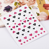 Autocollants pour ongles fins en forme de cœurs Z-D4214, rose