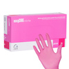 10 paires de gants jetables en nitrile à usage diagnostique et de protection Easycare Nitrile Pink, taille S, roses, 100 pièces