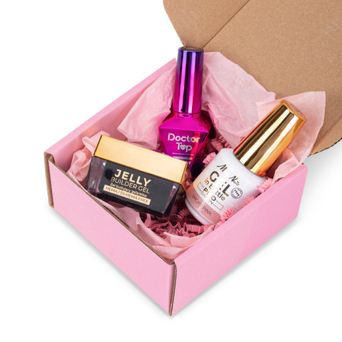 Molly Nails PRO MATCH SYSTEM 2+1 Smoky Pink: 2 geles de base + Doctor Top 10 g