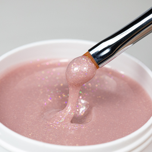 Żel budujący gęsty AlleLac Max Smart Builder Gel Control Glitter Nude 45g