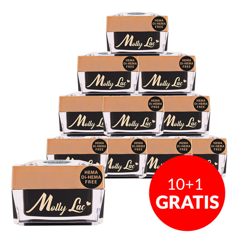 10 + 1 gratis: Shine on you Stardust Shine MollyLac HEMA/Di-HEMA-freies Nagellackgel, 15 g