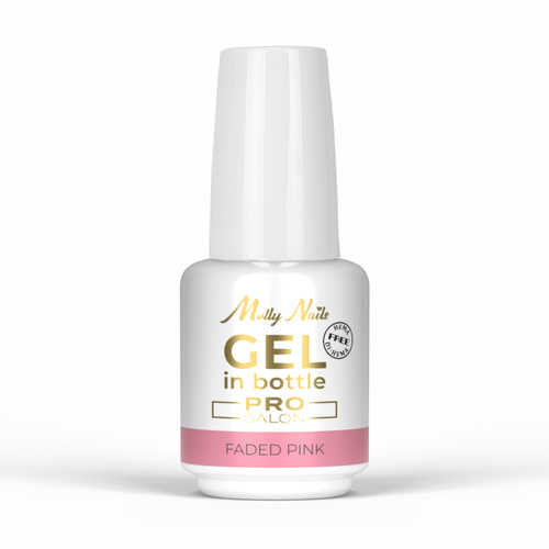 10+1gratis Żel budujący w butelce z pędzelkiem Gel in Bottle Molly Nails Pro Salon Faded Pink HEMA/Di-HEMA Free 15g
