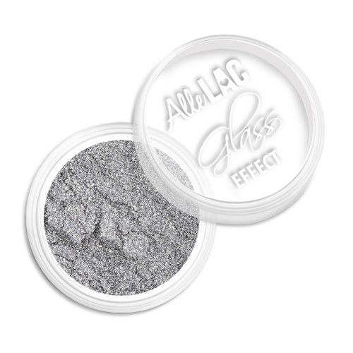 Mirror dust effect for nail decoration Glass Effect AlleLac Silver No. 2