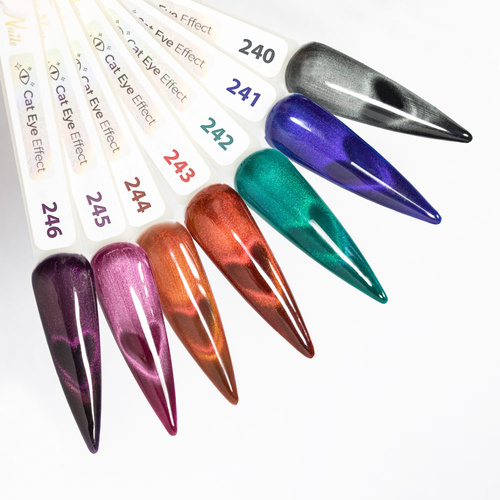 LED/UV-Gel-Nagellack Cat Eye Seduction Nr. 244 Rust Red von Molly Nails, HEMA/Di-HEMA-frei, 8 g