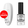 10+1gratis Lakier do stempli i blaszek NTN Premium srebrny 7ml Nr 91
