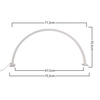 Lampada cosmetica LED ad arco da 35 W da scrivania, senza ombre, bianca con zirconi, misura L HQ-75X