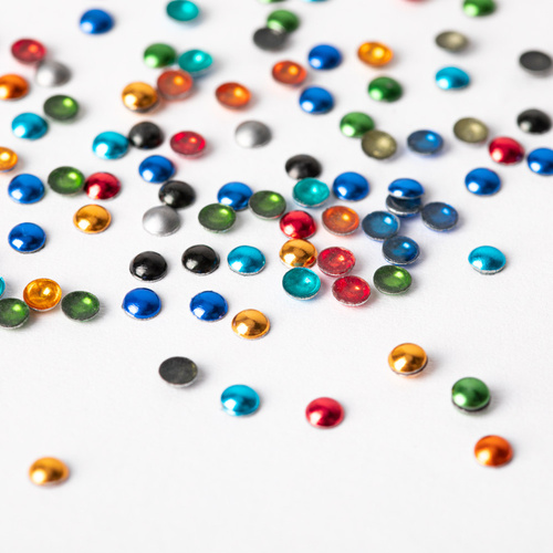ShinePins: borchie lisce, decorazioni scintillanti per unghie, medie, NTN Premium n. 8, 5 g