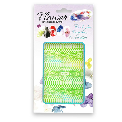 Adhesivos para uñas finos, autoadhesivos y iridiscentes con diseño de piel de serpiente (Snake Skin) en color verde
